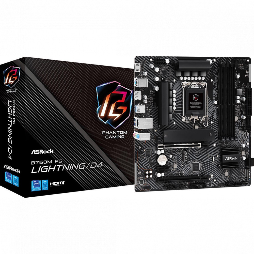 Материнская плата ASRock B760M PG LIGHTNING/D4 Micro-ATX, LGA 1700 - миниатюра 12