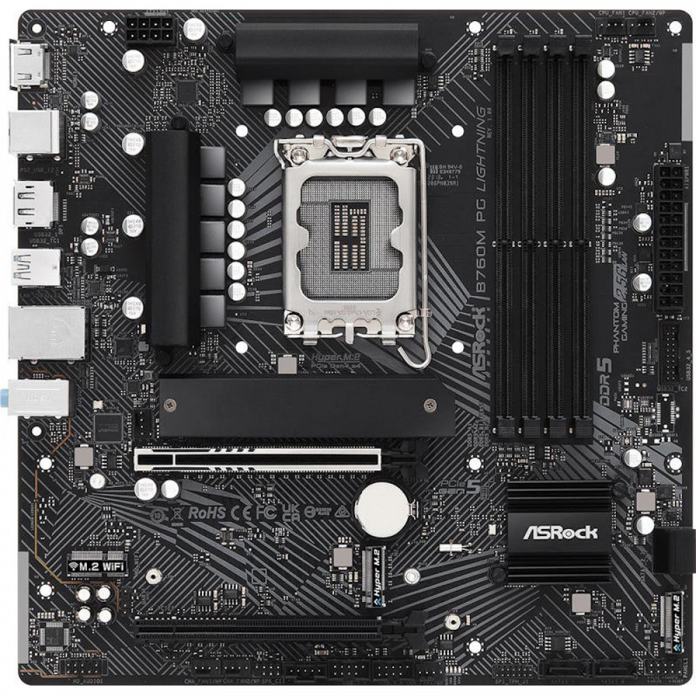 Материнская плата ASRock B760M PG LIGHTNING Micro-ATX, LGA 1700 - миниатюра 9