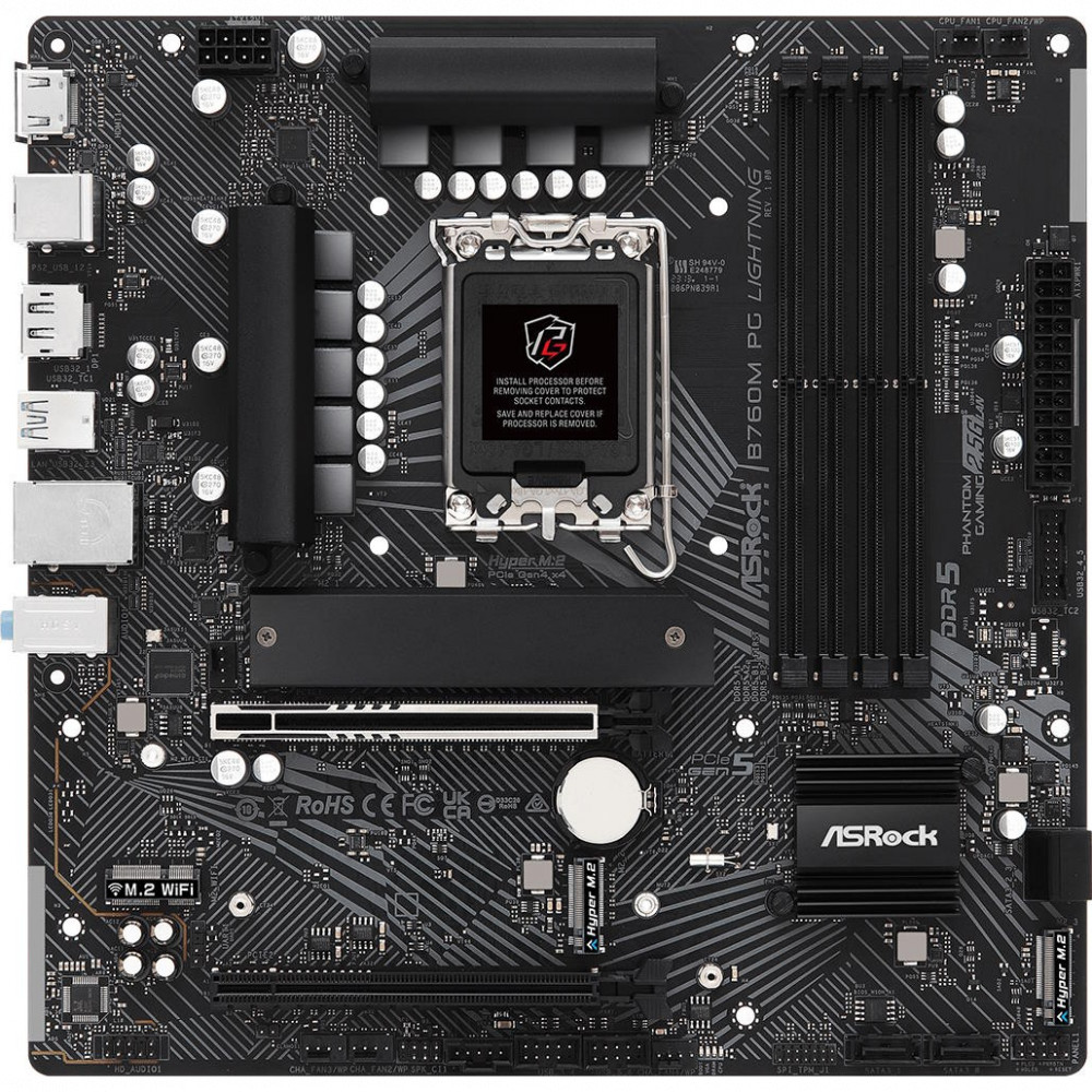 Материнская плата ASRock B760M PG LIGHTNING Micro-ATX, LGA 1700 - миниатюра 8