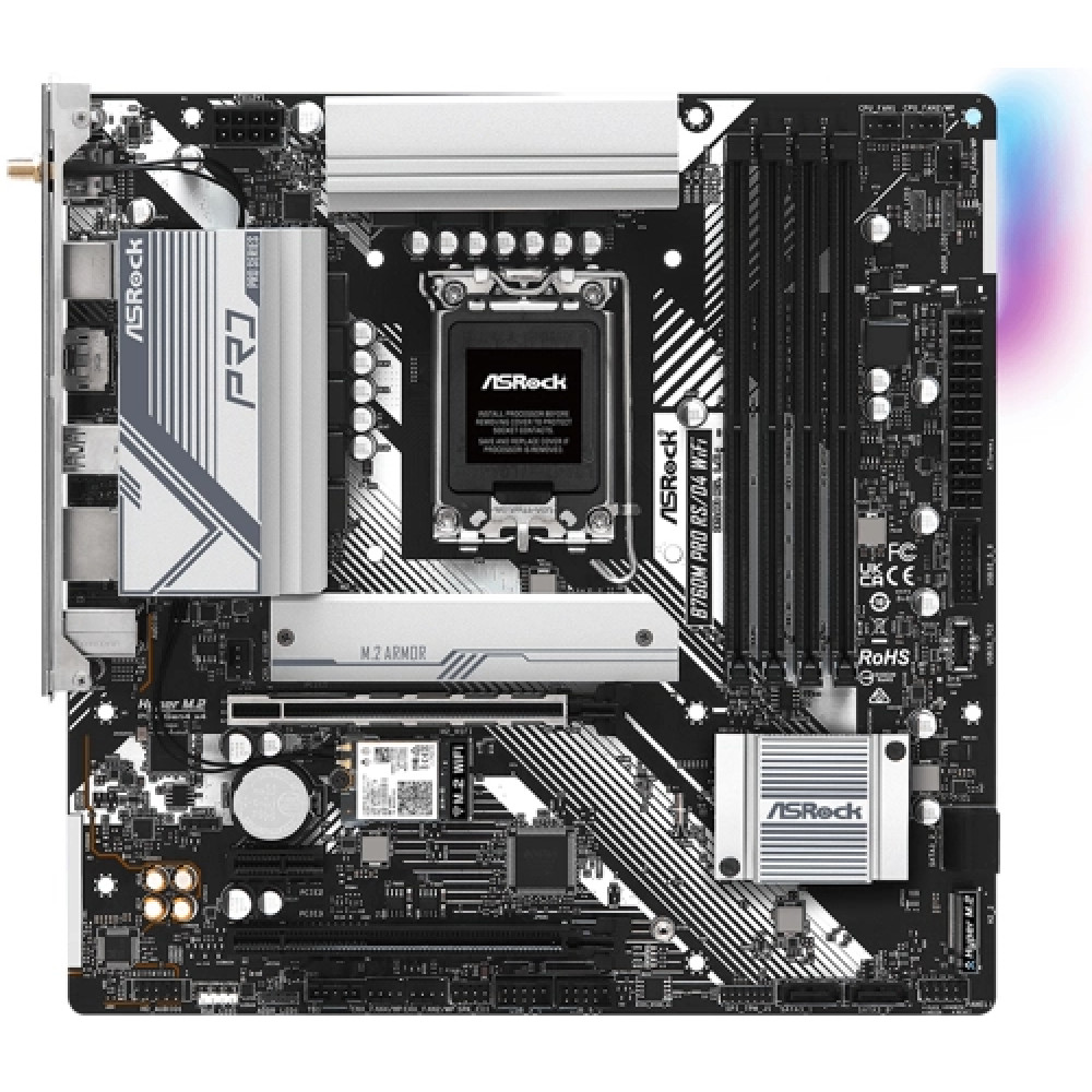 Материнская плата ASRock B760M PRO RS/D4 WIFI Micro-ATX, LGA 1700 - миниатюра 6