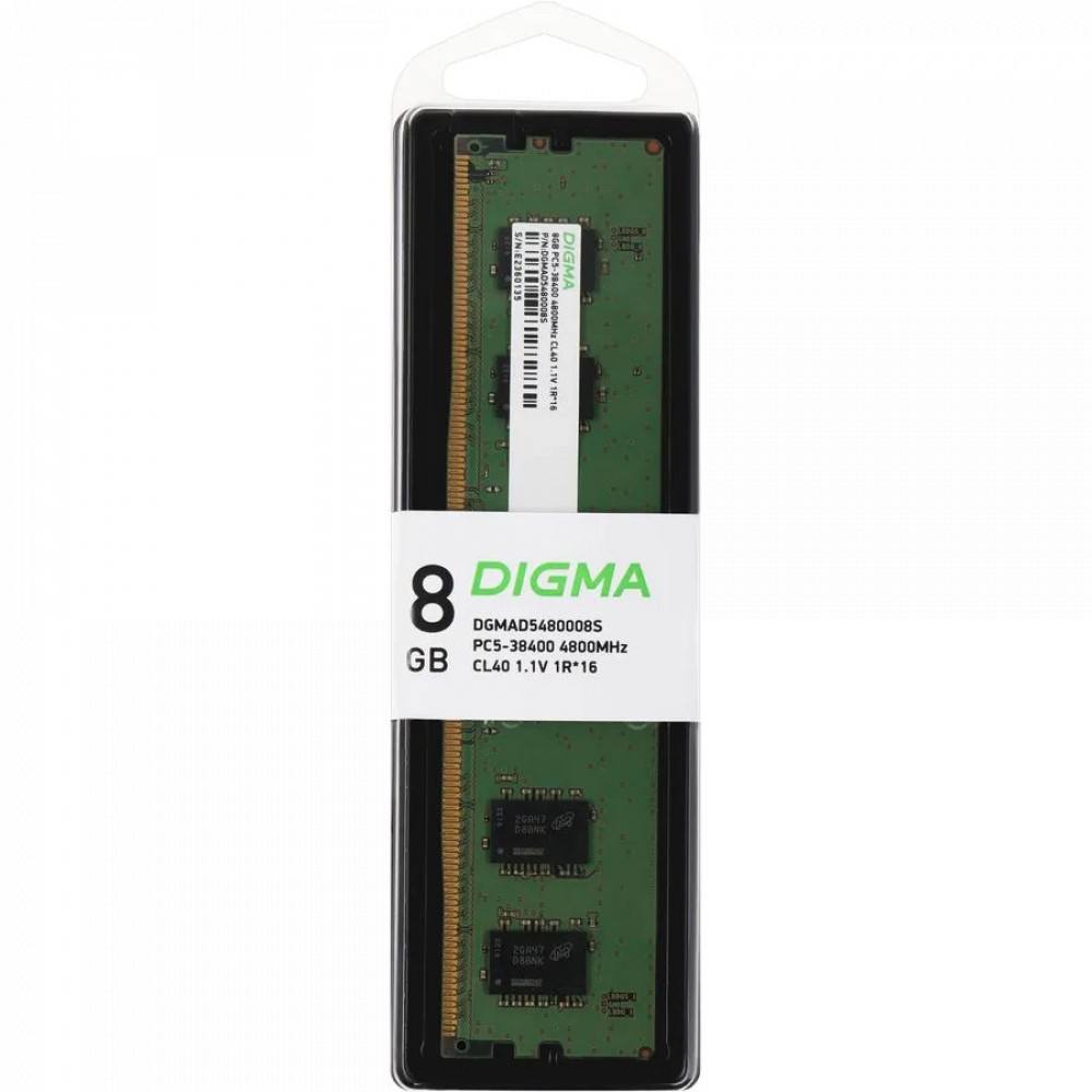 ОЗУ Digma DGMAD5480008S DIMM, DDR5, 8 Гб, 4800 МГц - миниатюра 2