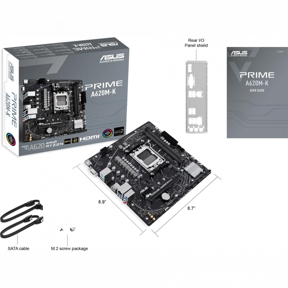 Материнская плата Asus PRIME A620M-K Micro-ATX, AMD AM5 - миниатюра 12
