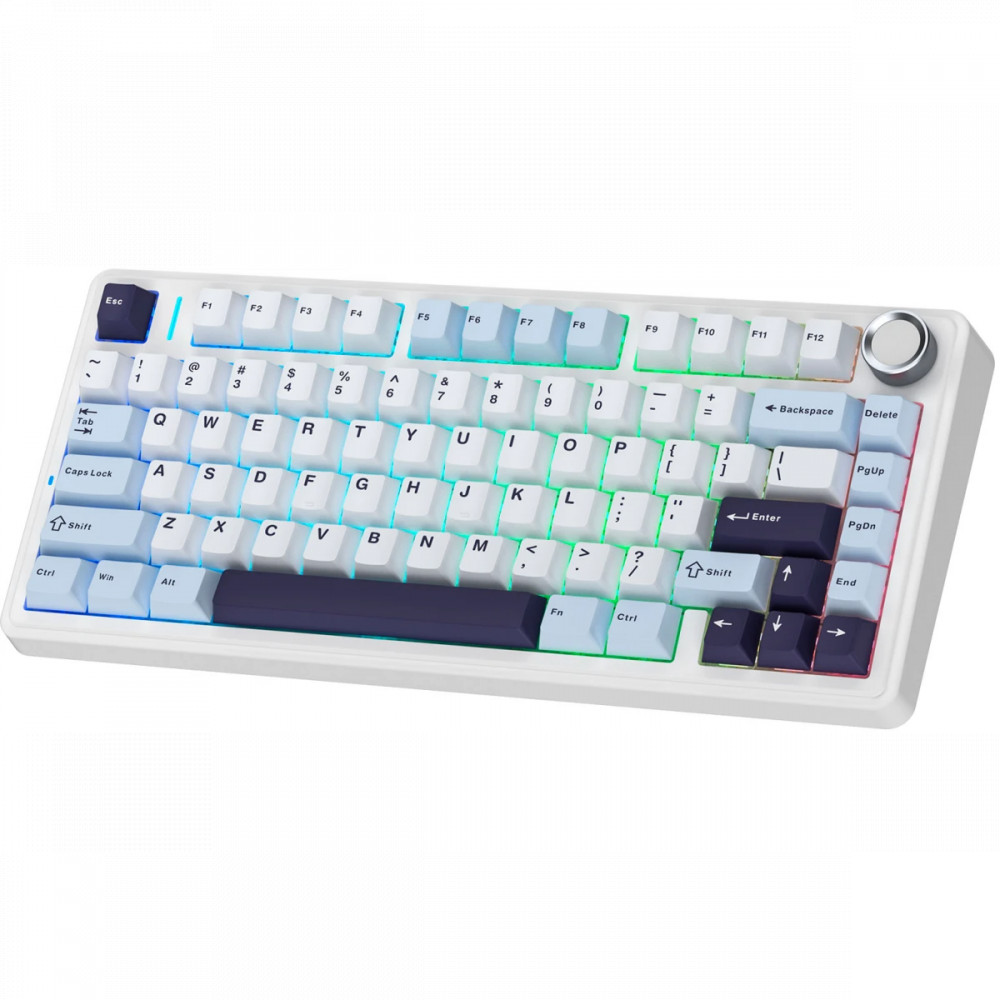 Клавиатура Aula F75 Blue+White+Purple Беспроводная, USB - миниатюра 8