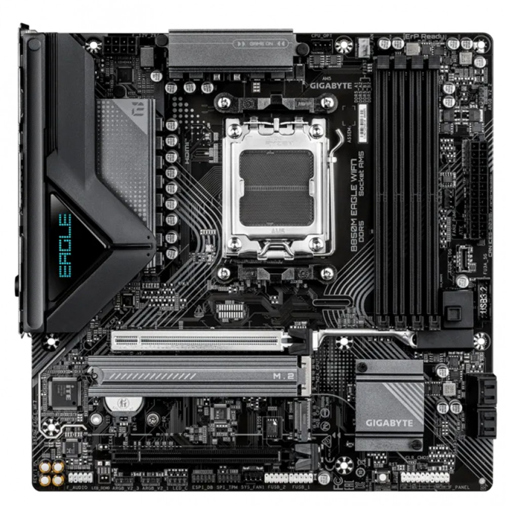 Материнская плата Gigabyte B850M EAGLE WIFI7 B850M_EAGLE_WIFI7 Micro-ATX, AMD AM5 - миниатюра 2