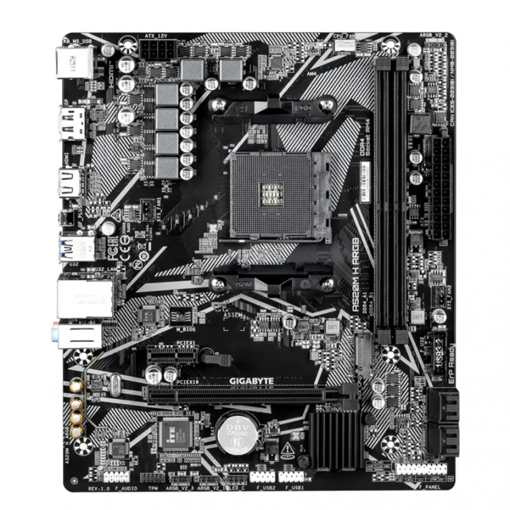 Материнская плата Gigabyte A520M H ARGB A520M_H_ARGB Micro-ATX, AMD AM4 - миниатюра 3