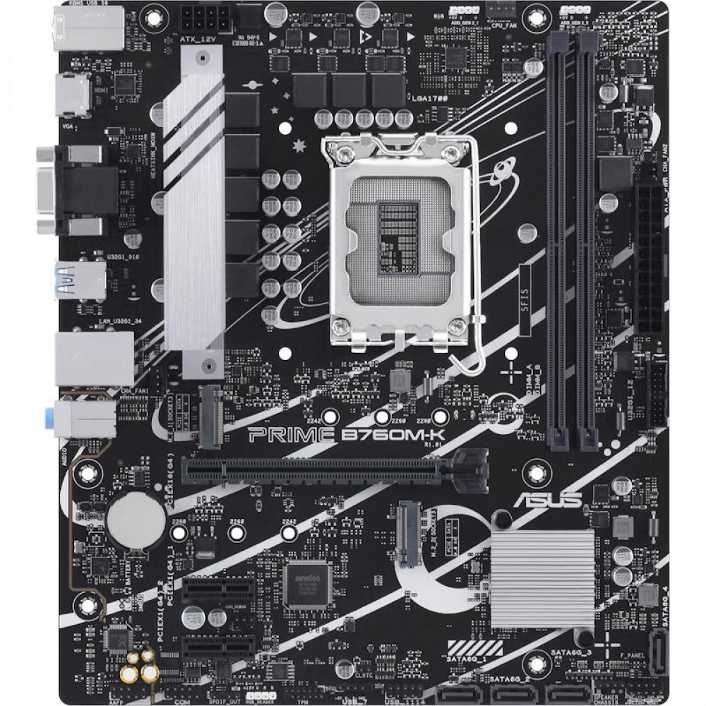 Материнская плата Asus PRIME B760M-K 90MB1FI0-M0EAY0 Micro-ATX, LGA 1700 - миниатюра 8