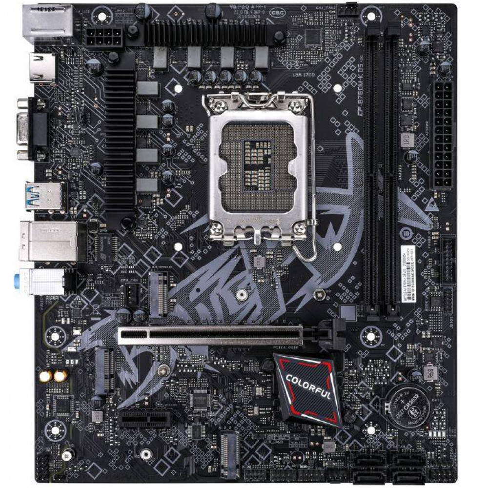 Материнская плата Colorful BATTLE-AX B760M-K D5 V20 Micro-ATX, LGA 1700 - миниатюра 8