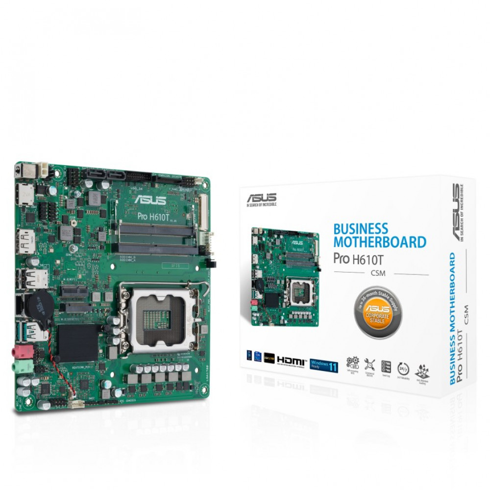 Материнская плата Asus PRO H610T-CSM Mini-ITX, LGA 1700 - миниатюра 12