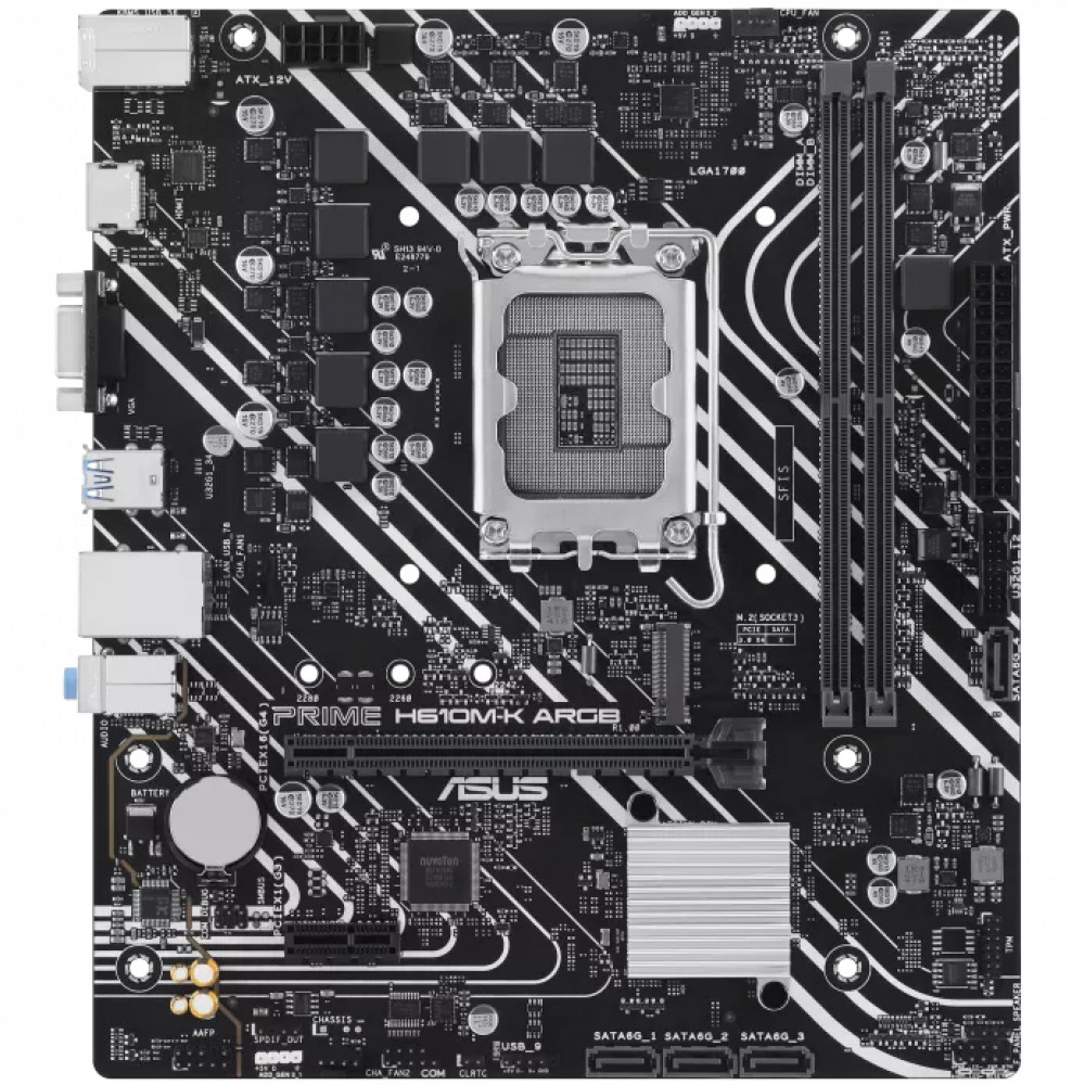 Материнская плата Asus PRIME H610M-K ARGB Micro-ATX, LGA 1700 - миниатюра 6