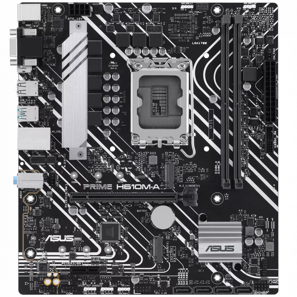 Материнская плата Asus PRIME H610M-A-CSM Micro-ATX, LGA 1700 - миниатюра 4