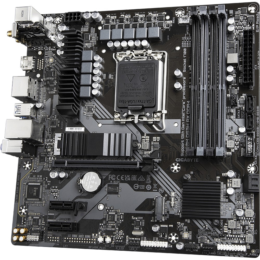 Материнская плата Gigabyte B760M DS3H AX DDR4 (R1.0/1.2) ATX, LGA 1700 - миниатюра 9