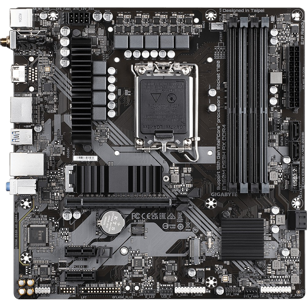 Материнская плата Gigabyte B760M DS3H AX DDR4 (R1.0/1.2) ATX, LGA 1700 - миниатюра 8