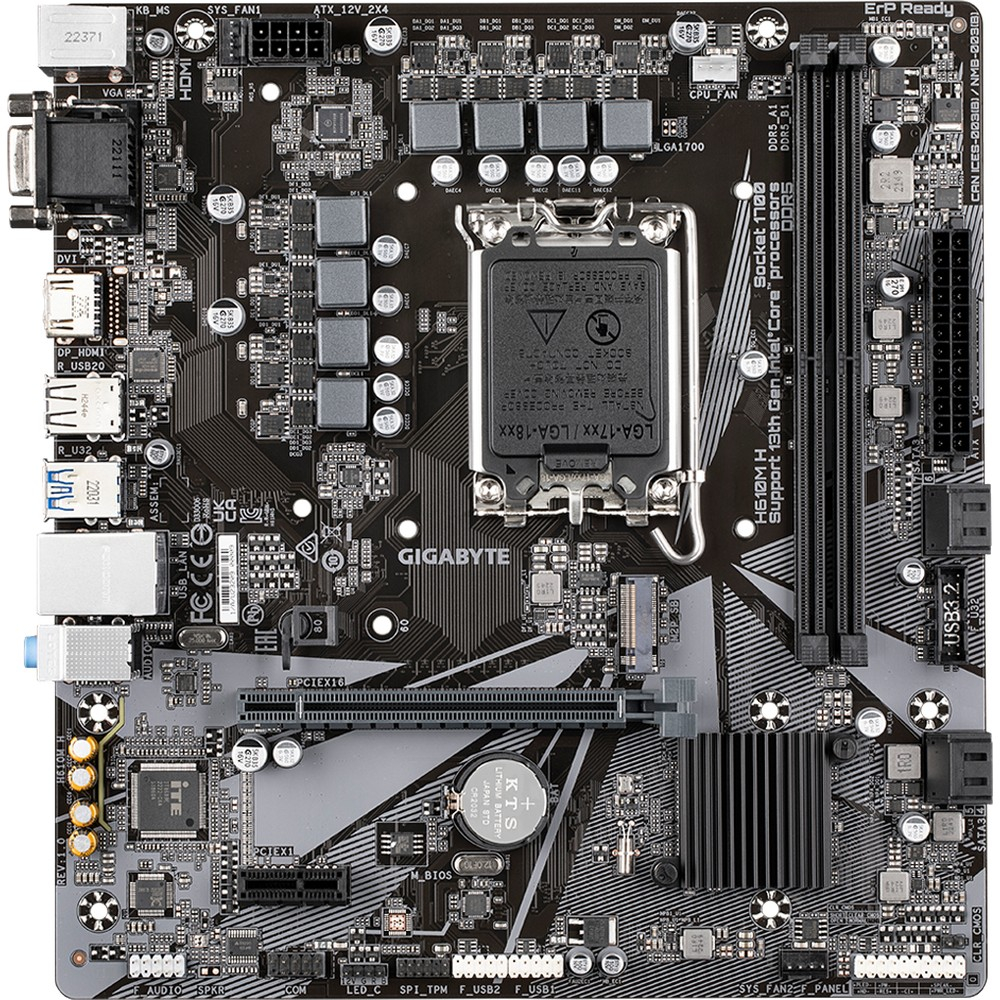 Материнская плата Gigabyte H610M H Micro-ATX, LGA 1700 - миниатюра 7