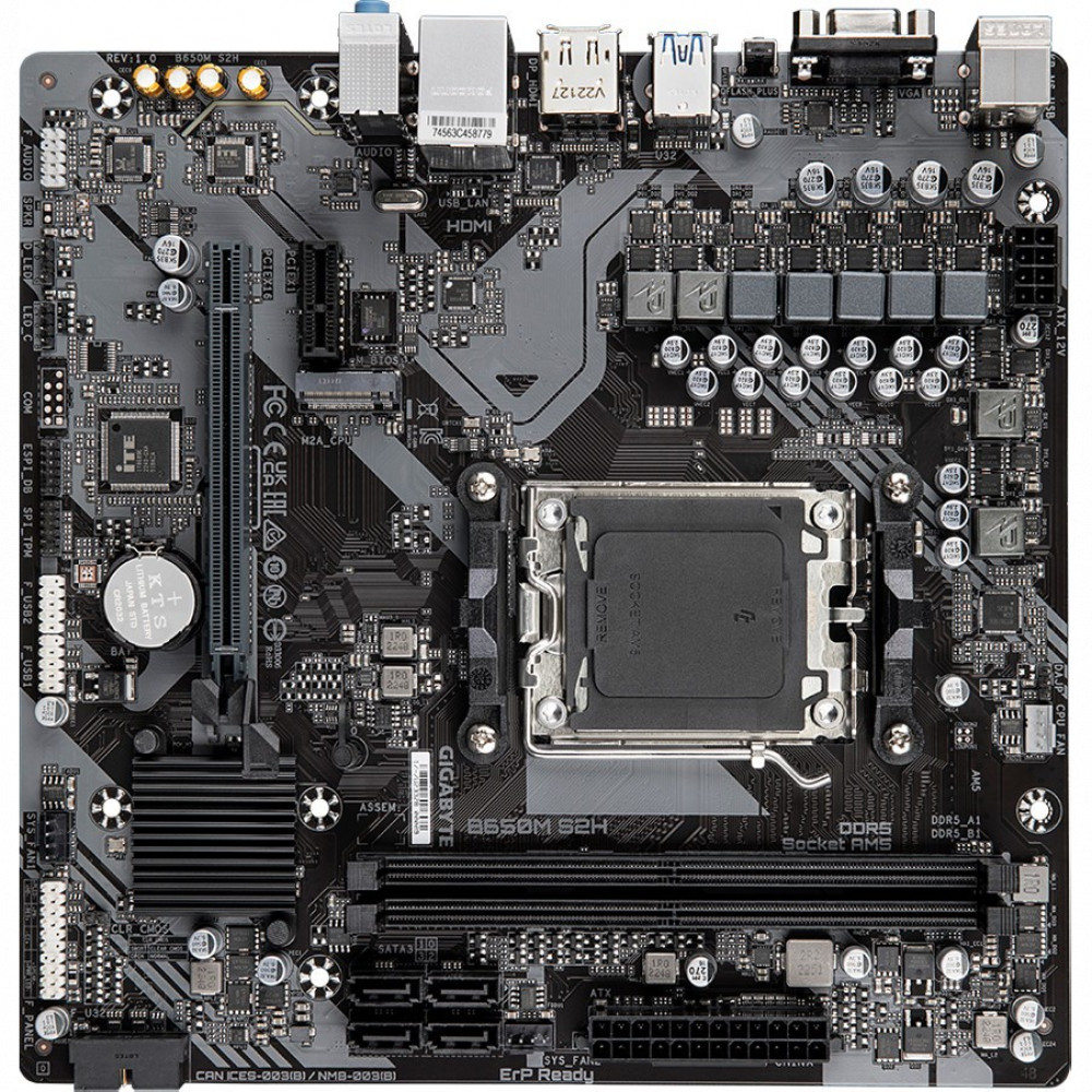 Материнская плата Gigabyte B650M S2H Micro-ATX, AMD AM5 - миниатюра 6