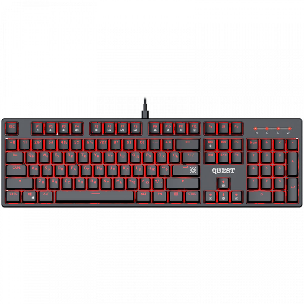Клавиатура Defender Quest GK-596 Black 45596 Проводная, USB - миниатюра 7
