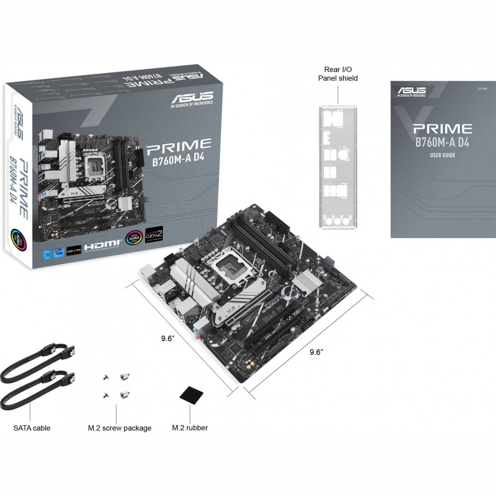 Материнская плата Asus PRIME B760M-A D4-CSM Micro-ATX, LGA 1700 - миниатюра 12