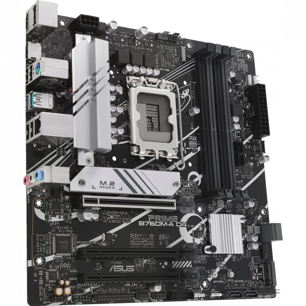 Материнская плата Asus PRIME B760M-A D4-CSM Micro-ATX, LGA 1700 - миниатюра 9