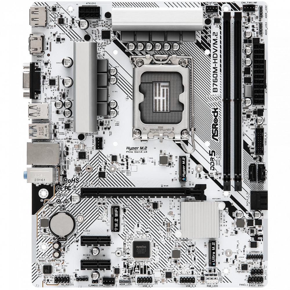 Материнская плата ASRock B760M-HDV/M.2 Micro-ATX, LGA 1700 - миниатюра 7