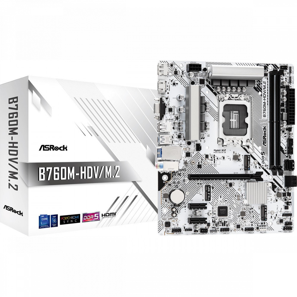 Материнская плата ASRock B760M-HDV/M.2 Micro-ATX, LGA 1700 - миниатюра 10