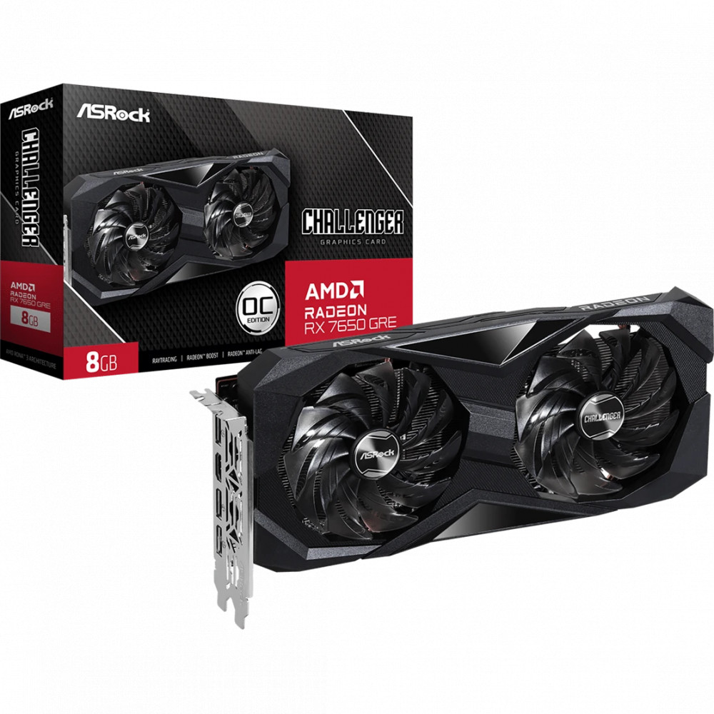 Видеокарта ASRock AMD Radeon RX 7650 GRE Challenger SE OC RX7650GRE CL SE 8GO 8 ГБ - миниатюра 10