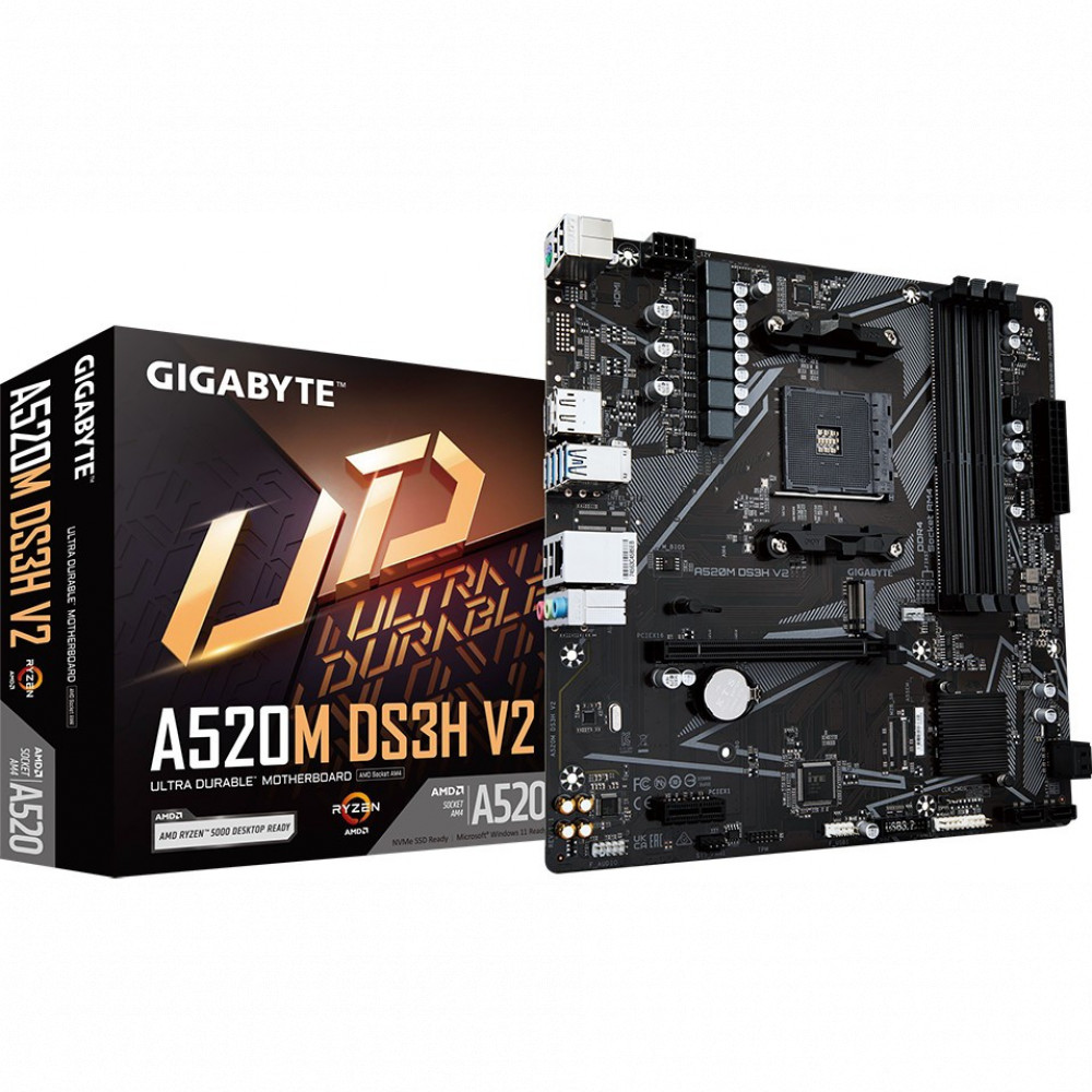 Материнская плата Gigabyte A520M DS3H V2 Micro-ATX, AMD AM4 - миниатюра 10