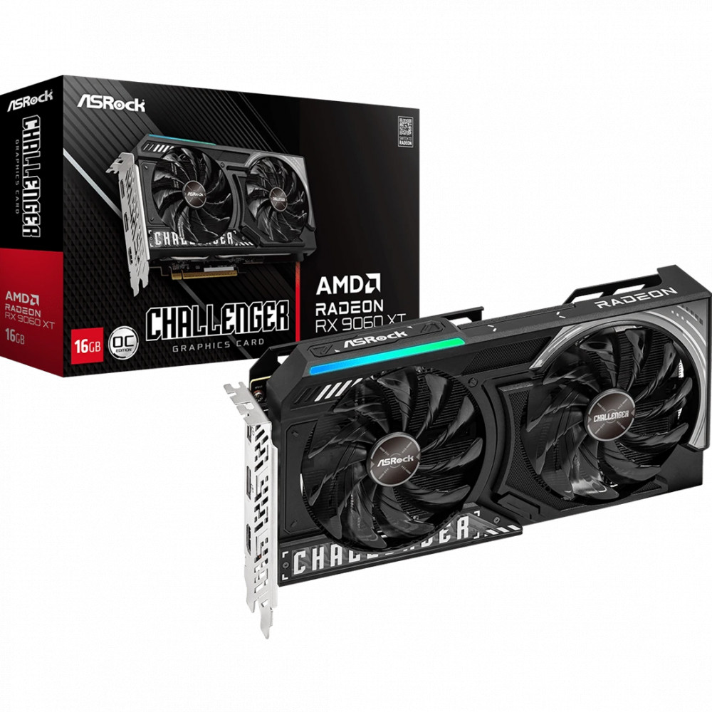 Видеокарта ASRock AMD Radeon RX 9060 XT Challenger OC RX9060XT CL 16GO 16 ГБ - миниатюра 10