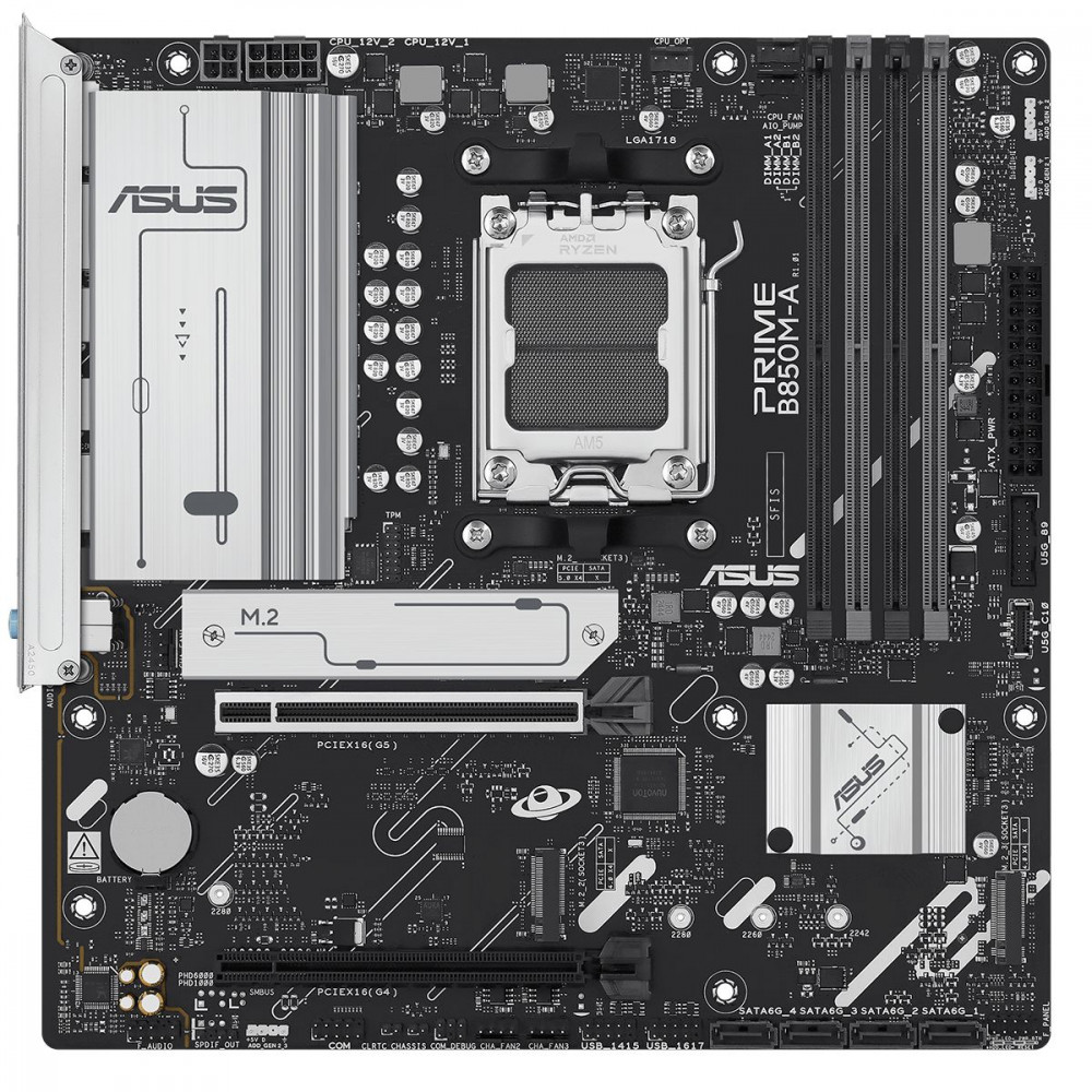 Материнская плата Asus PRIME B850M-A-CSM 90MB1LQ0-M0EAYC Micro-ATX, AMD AM5 - миниатюра 7