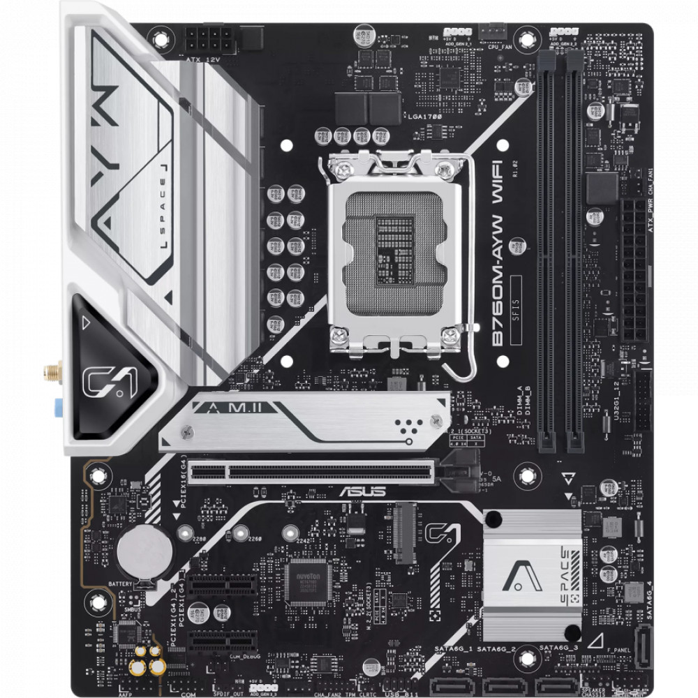 Материнская плата Asus B760M-AYW WIFI-SI 90MB1FK0-M0UBY0 Micro-ATX, LGA 1700 - миниатюра 6