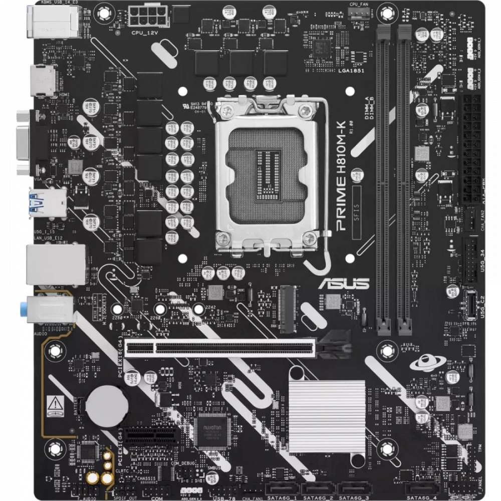 Материнская плата Asus Prime H810M-K 90MB1N10-M0EAY0 Micro-ATX, LGA 1851 - миниатюра 8