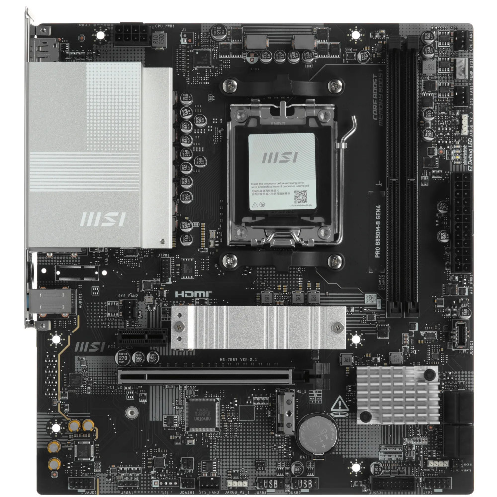 Материнская плата MSI PRO B850M-B GEN4 Micro-ATX, AMD AM5 - миниатюра 6