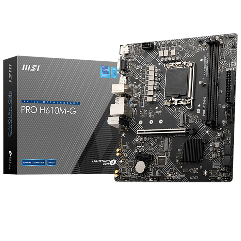 Материнская плата MSI PRO H610M-G PRO H610M-G||BULK Micro-ATX, LGA 1700 - миниатюра 9