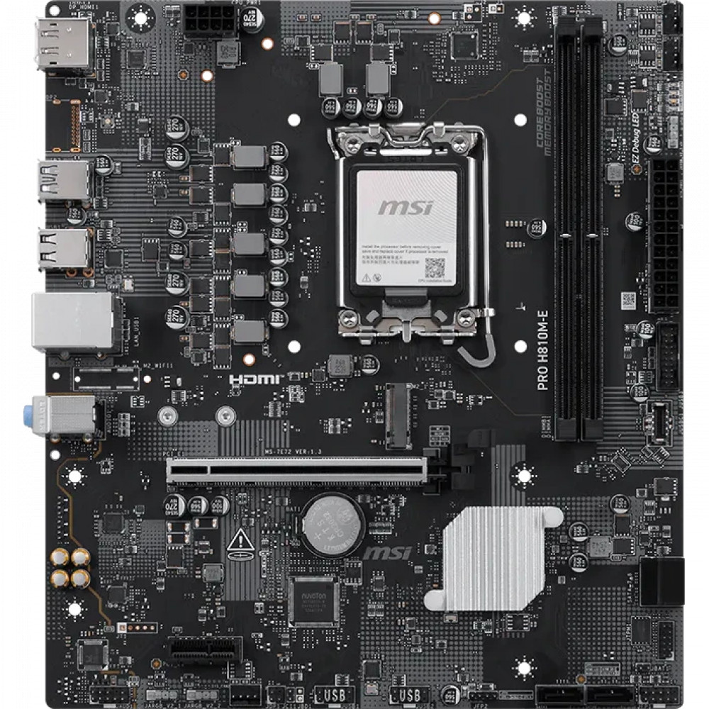 Материнская плата MSI PRO H810M-E Micro-ATX, LGA 1851 - миниатюра 6