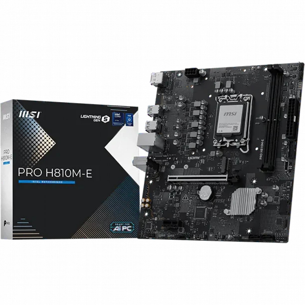 Материнская плата MSI PRO H810M-E Micro-ATX, LGA 1851 - миниатюра 9