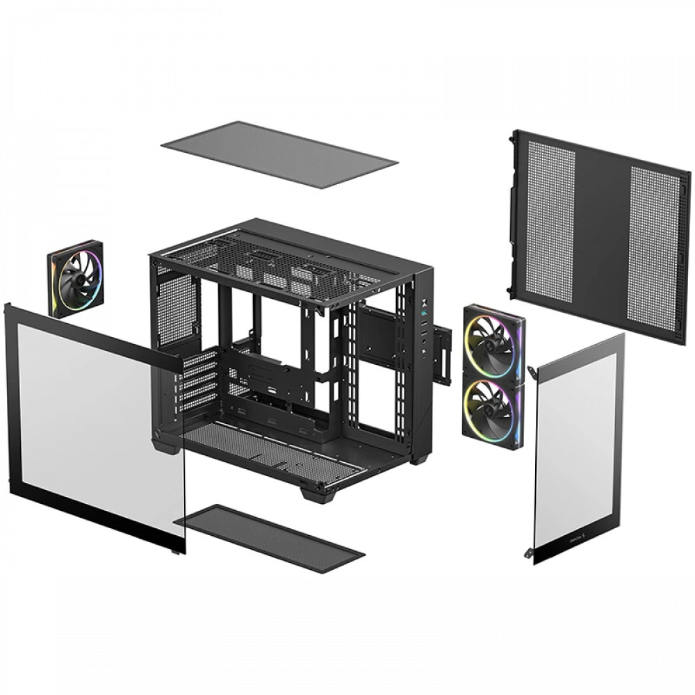 Корпус Deepcool CG330 3F Black R-CG330-BKNGM3-G Mini-Tower - миниатюра 10