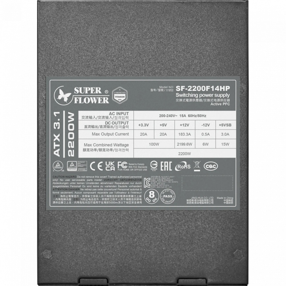Блок питания Super Flower Leadex Titanium SF-2200F14HP 2200 Вт - миниатюра 10