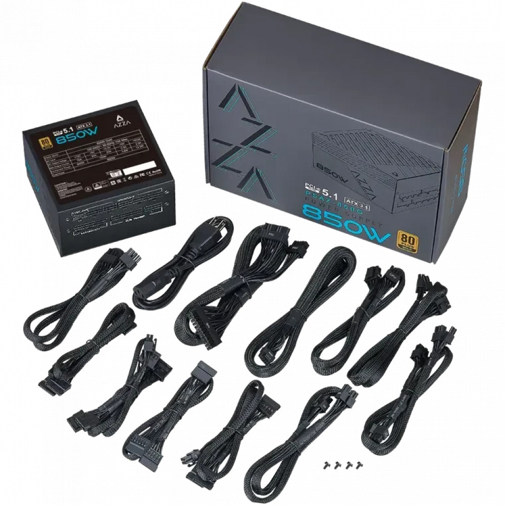 Блок питания AZZA PSAZ-850GM (ATX 3.1) 850 Вт - миниатюра 6