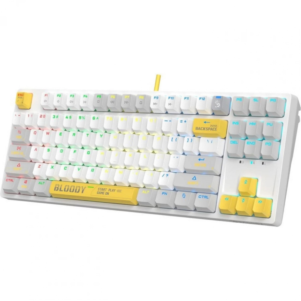 Клавиатура A4Tech Bloody S87 Energy White S87 USB ENERGY WHITE Проводная, USB - миниатюра 12