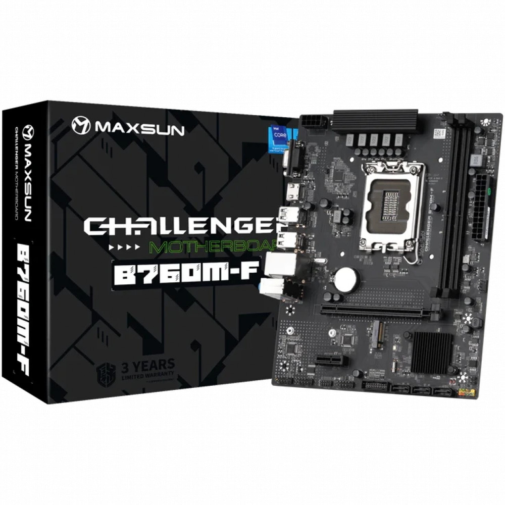 Материнская плата Maxsun Challenger B760M-F 6940709699638 Micro-ATX, LGA 1700 - миниатюра 12