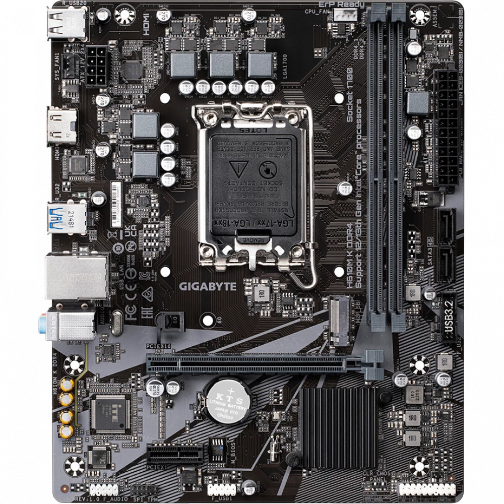 Материнская плата Gigabyte H610M K DDR4 Micro-ATX, LGA 1700 - миниатюра 5