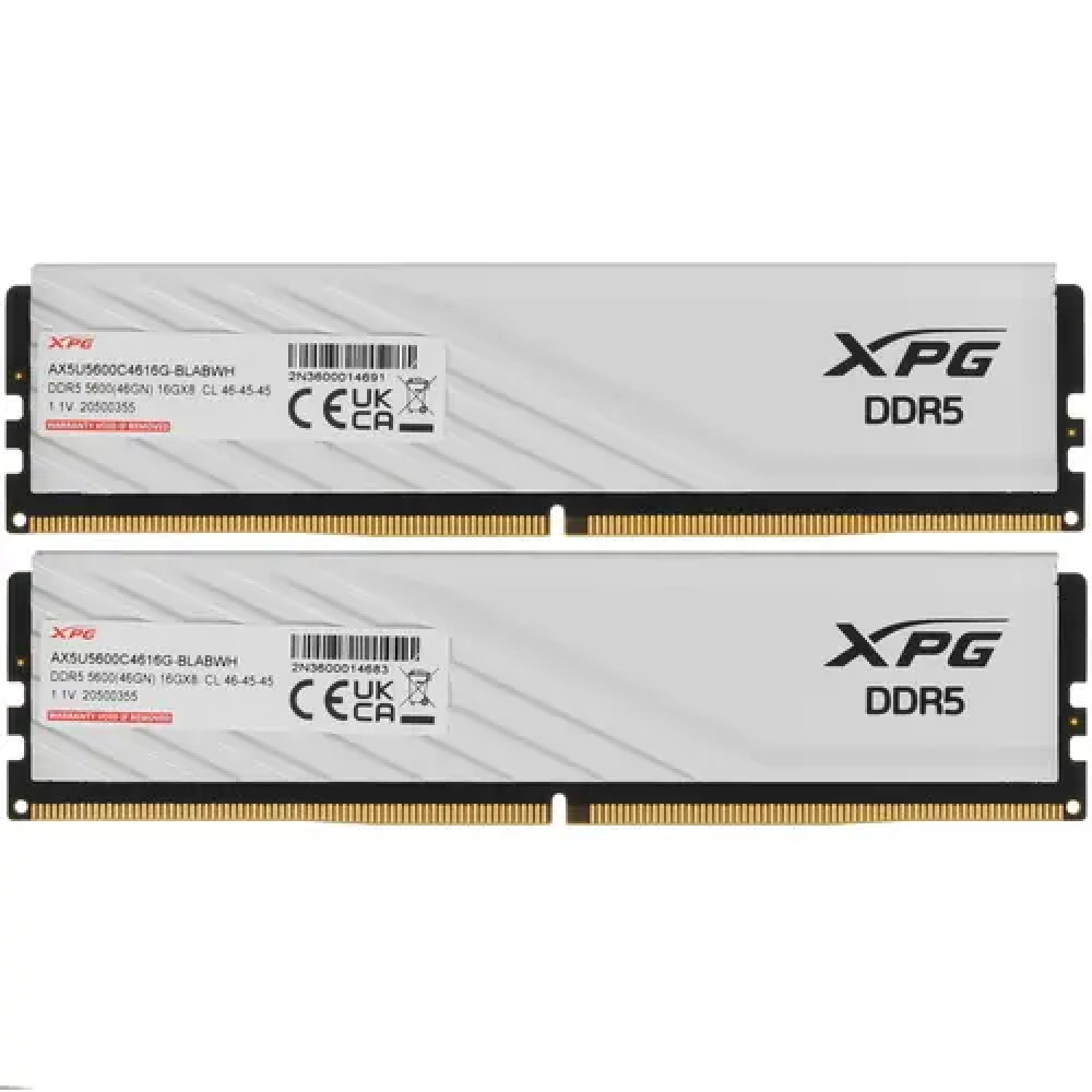 ОЗУ ADATA XPG Lancer Blade AX5U5600C4616G-DTLABWH DIMM, DDR5, 32 Гб (2 х 16 Гб), 5600 МГц - миниатюра 4