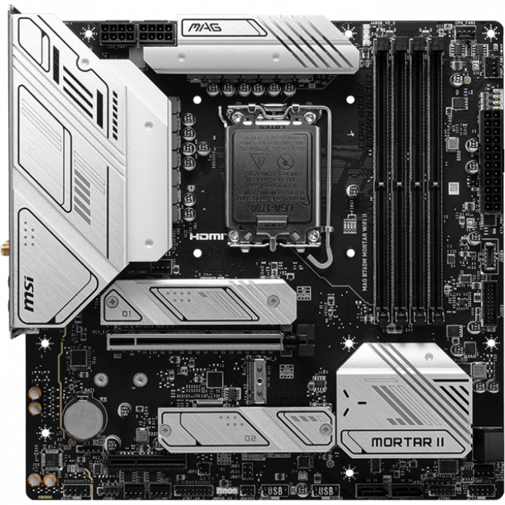Материнская плата MSI MAG B760M MORTAR WIFI II Micro-ATX, LGA 1700 - миниатюра 7