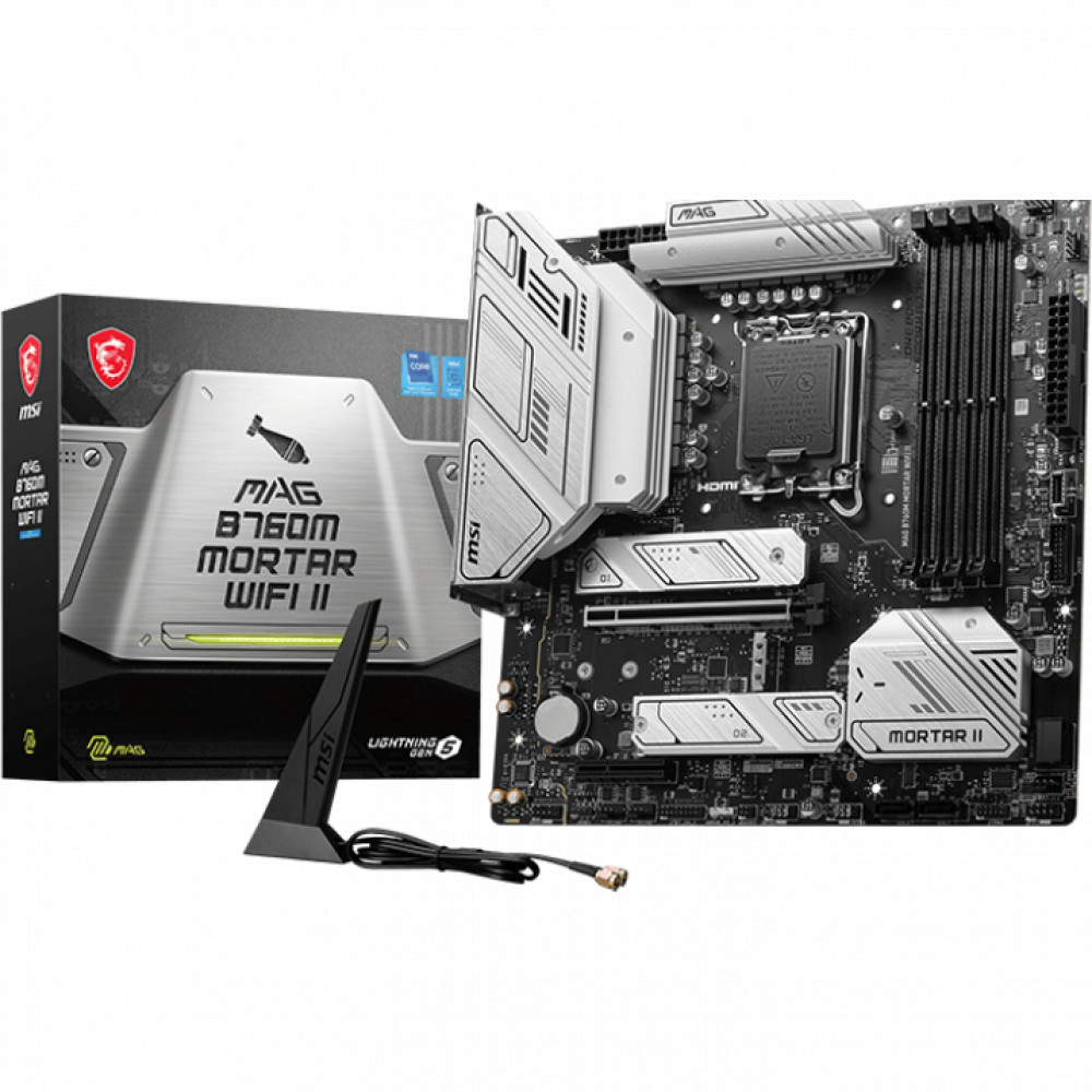 Материнская плата MSI MAG B760M MORTAR WIFI II Micro-ATX, LGA 1700 - миниатюра 10