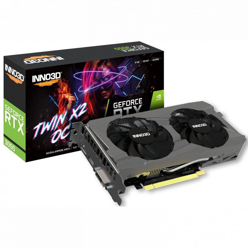 Видеокарта Inno3D GeForce RTX3050 Twin X2 OC N30502-08D6X-1711VA41 8 ГБ - миниатюра 3