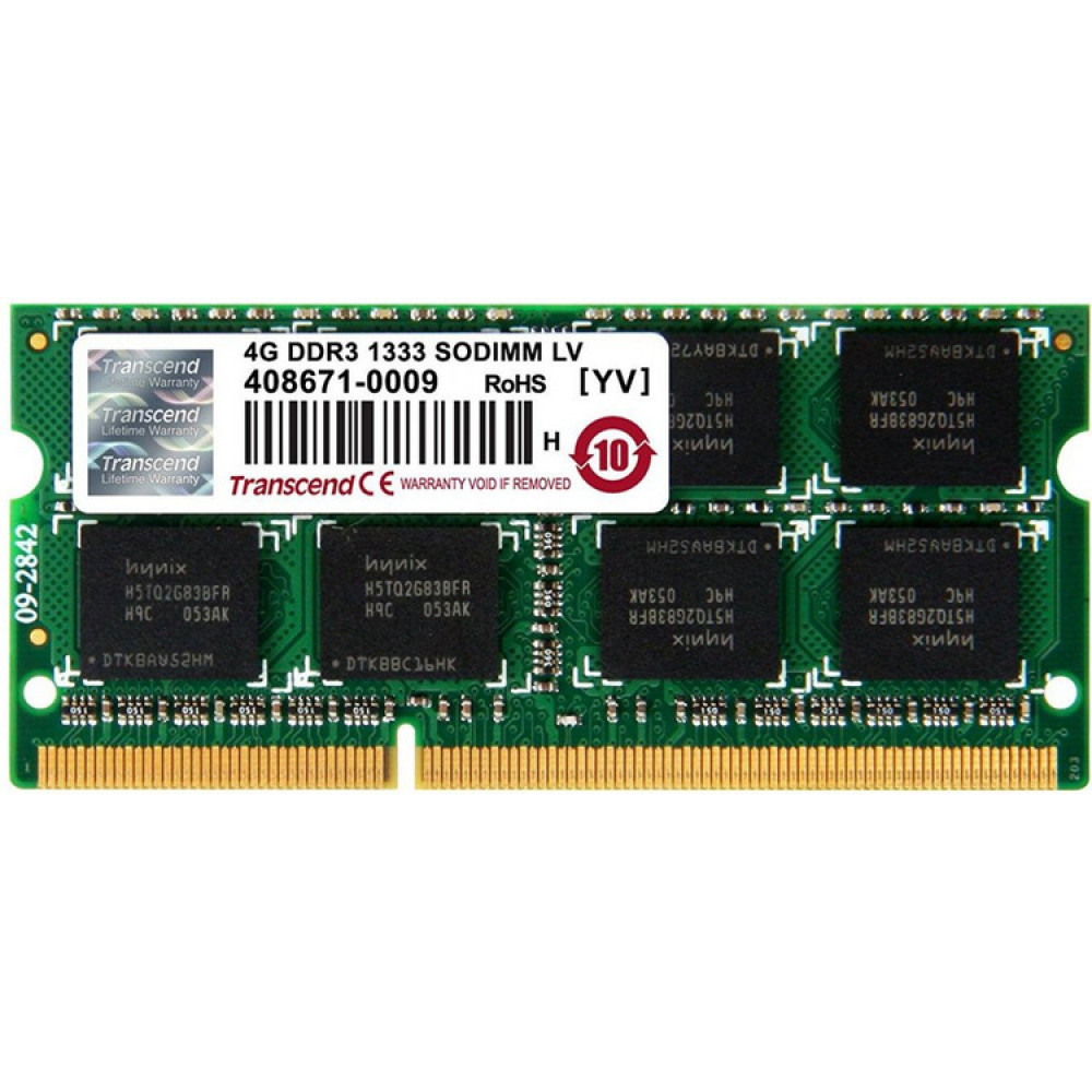 ОЗУ Transcend 4 ГБ TS512MSK64W3N SO-DIMM, DDR3, 4 Гб, 1333 МГц - миниатюра 2