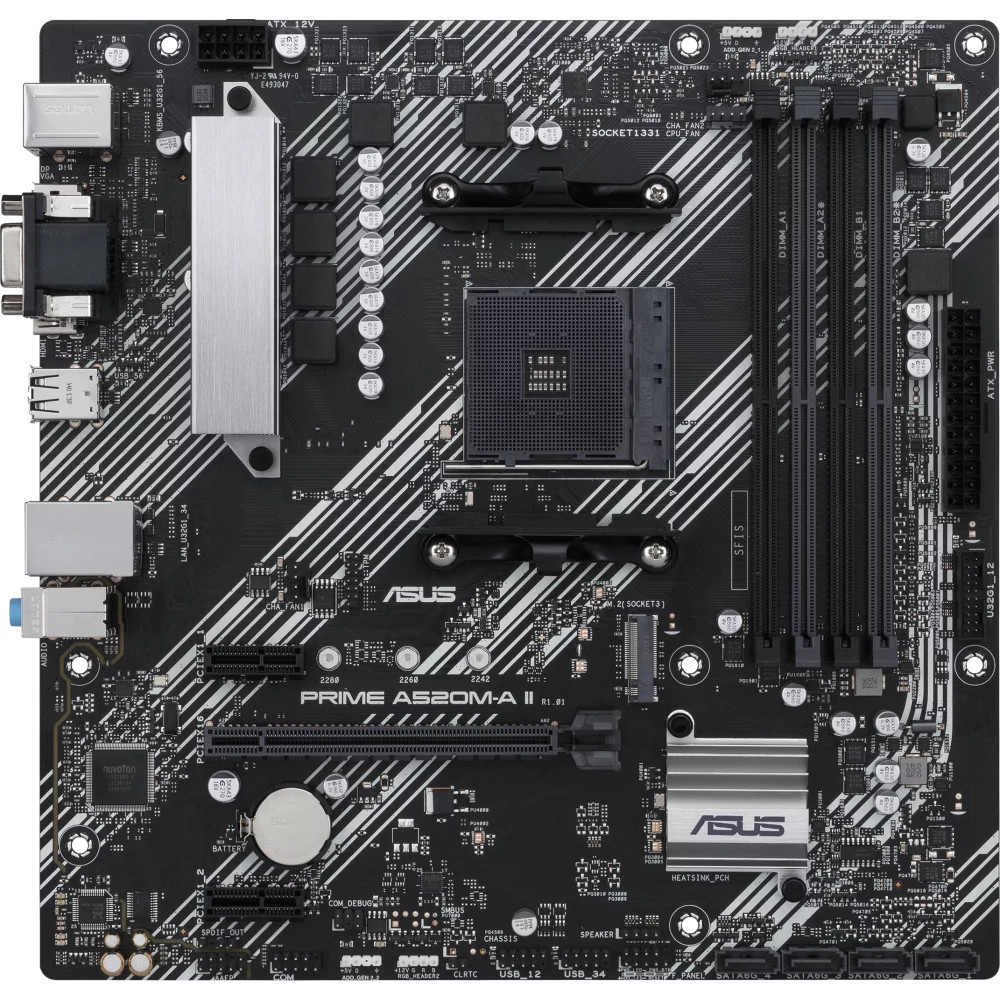 Материнская плата Asus PRIME A520M-A II PRIME A520M-A II/CSM Micro-ATX, AMD AM4 - миниатюра 5