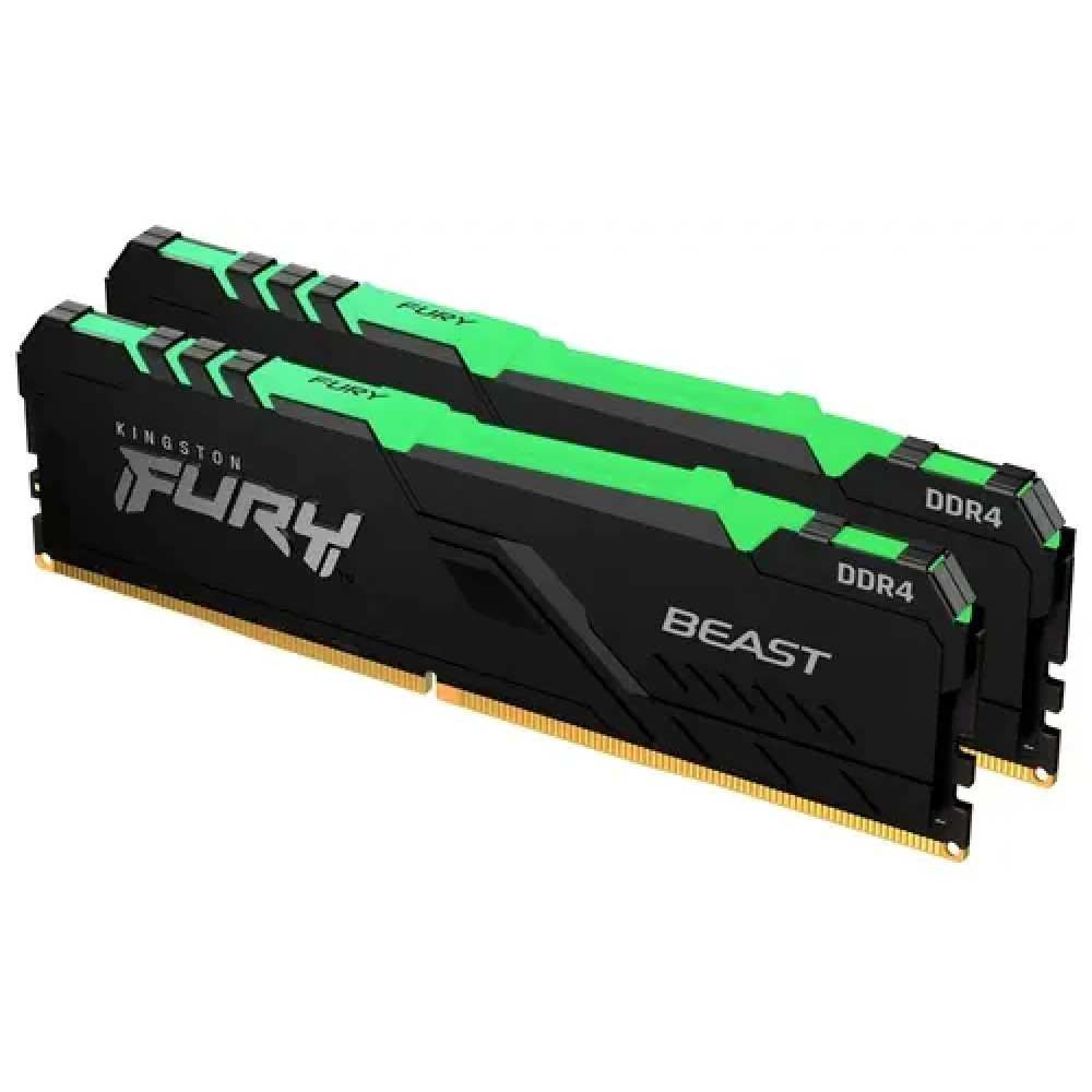 ОЗУ Kingston FURY Beast RGB KF432C16BB12AK2/32 DIMM, DDR4, 32 Гб (2 х 16 Гб), 3200 МГц - миниатюра 6