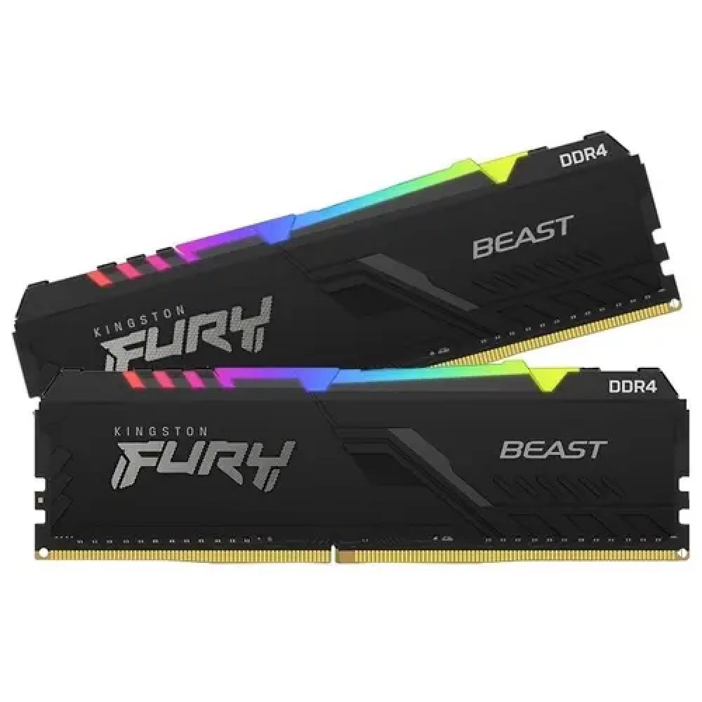 ОЗУ Kingston FURY Beast RGB KF432C16BB12AK2/32 DIMM, DDR4, 32 Гб (2 х 16 Гб), 3200 МГц - миниатюра 5