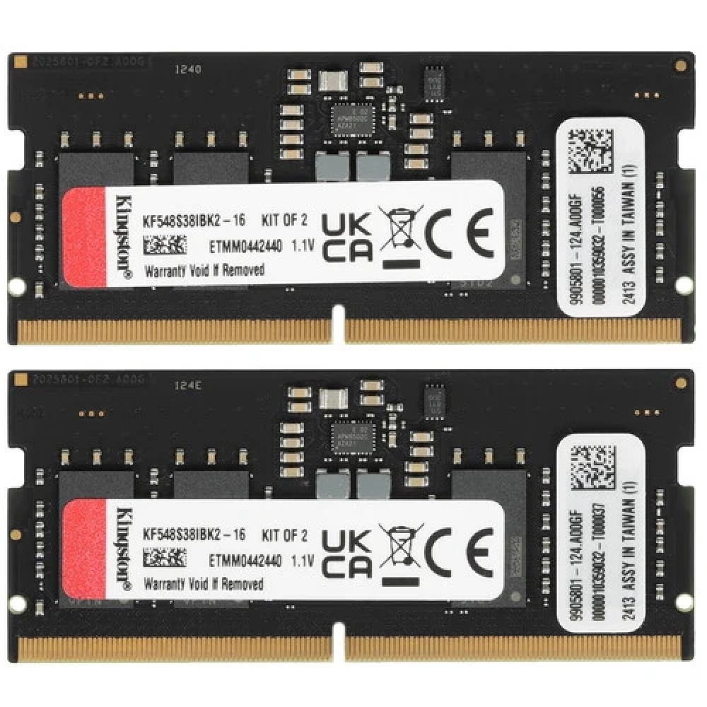 ОЗУ Kingston FURY Impact KF548S38IBK2-16 SO-DIMM, DDR5, 16 Гб (2 х 8 Гб), 4800 МГц - миниатюра 4