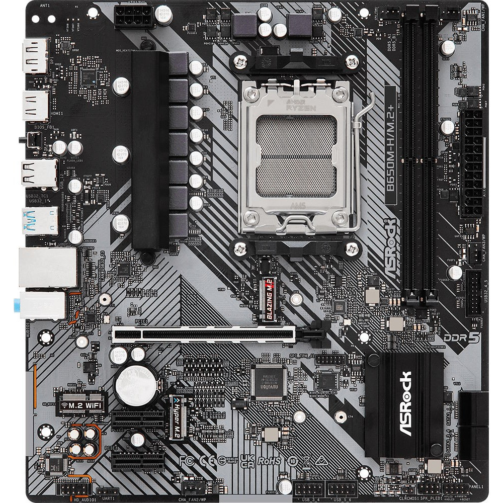 Материнская плата ASRock B650M-H/M.2+ Micro-ATX, AMD AM5 - миниатюра 8