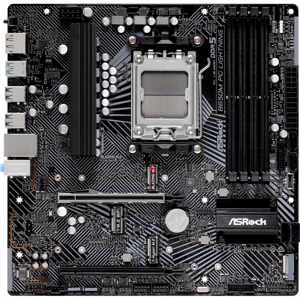 Материнская плата ASRock B650M PG LIGHTNING Micro-ATX, AMD AM5 - миниатюра 8